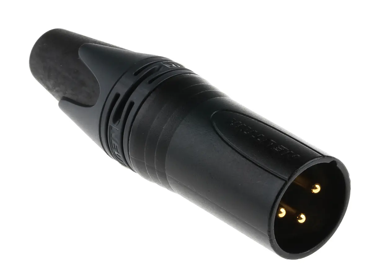 Produktfoto 1 von Neutrik Gerade 3-polig Kabel Stecker Gold über Nickel Schwarz XLR-Steckverbinder, 50 V