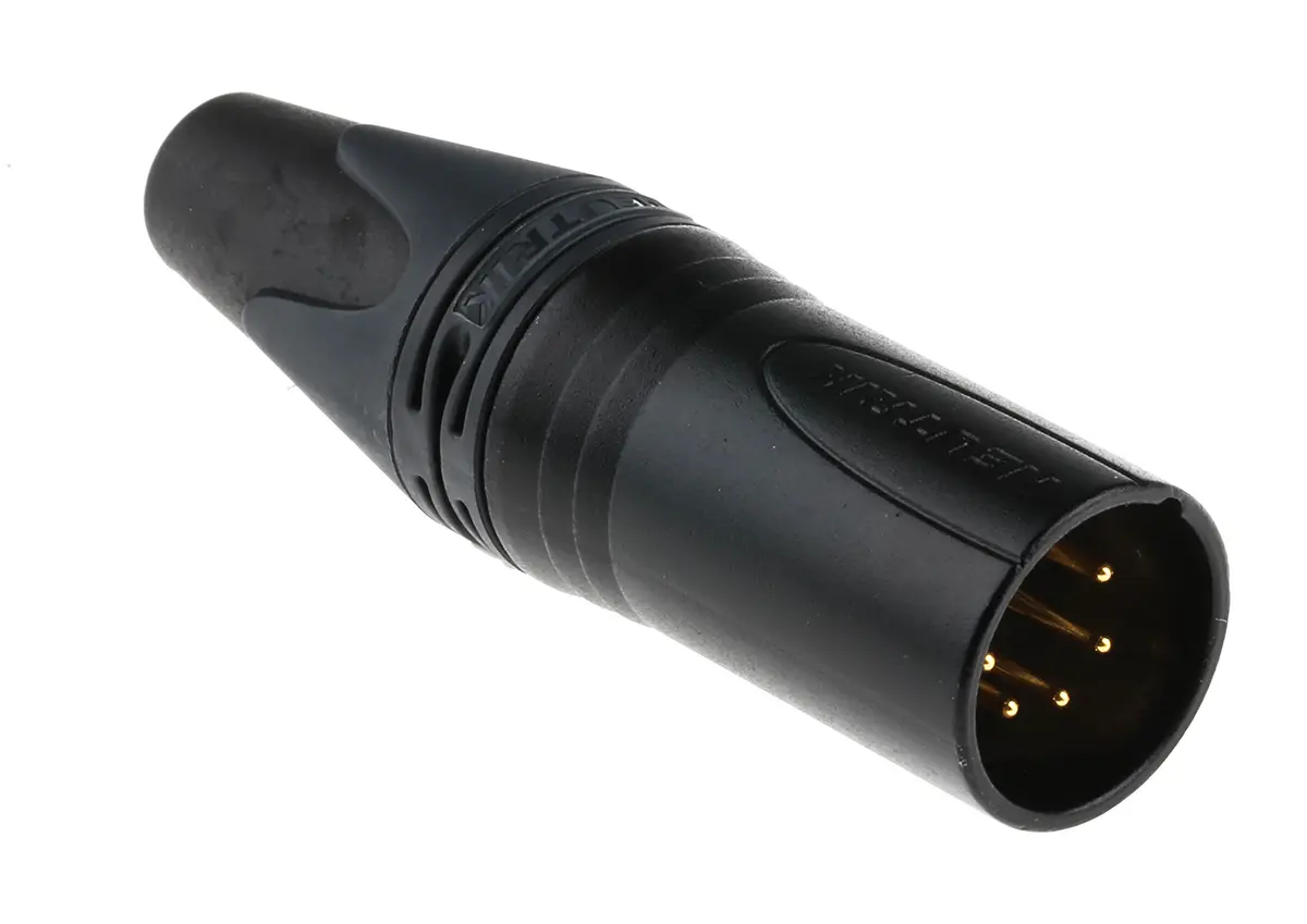 Produktfoto 1 von Neutrik Gerade 5-polig Kabel Stecker Gold über Nickel Schwarz XLR-Steckverbinder, 50 V