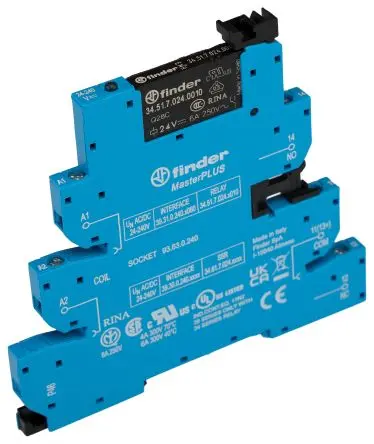 Produktfoto 1 von Finder 39 Interface Relais 240V ac/dc, 1-poliger Umschalter DIN-Hutschiene