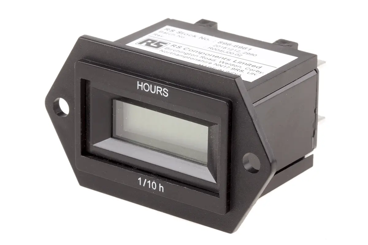 Produktfoto 1 von RS PRO LCD Aufwärts Zähler Remote 6-stellig Stunden max. 50Hz 12 → 48 V ac/dc