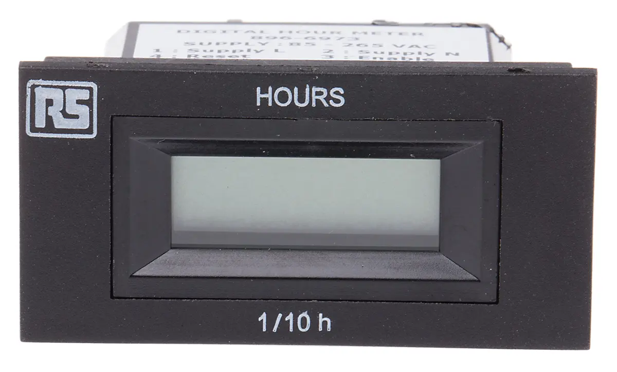 Produktfoto 1 von RS PRO LCD Aufwärts Zähler Remote 6-stellig Stunden max. 50Hz 85 → 265 V ac