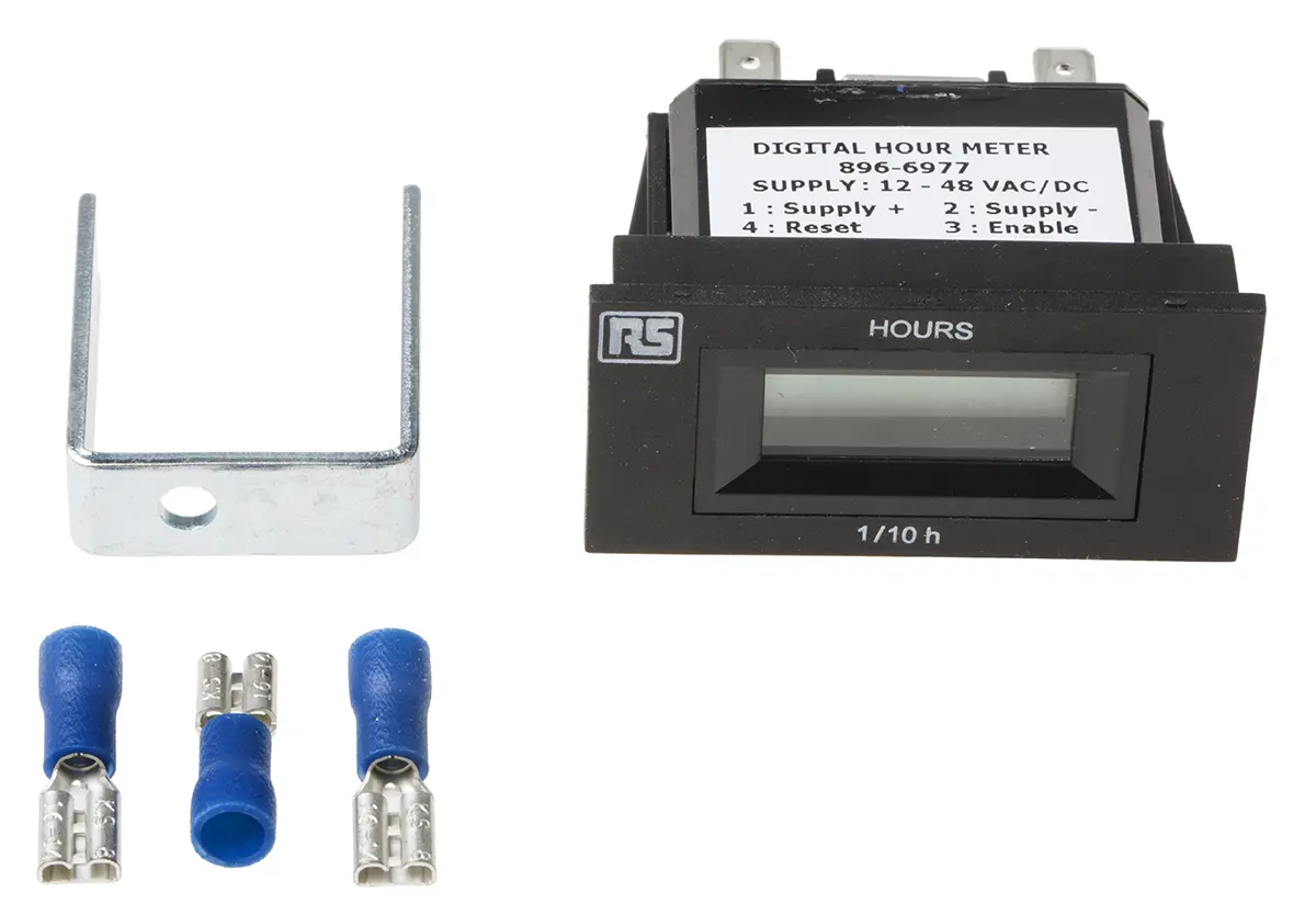 Produktfoto 1 von RS PRO LCD Aufwärts Zähler Remote 6-stellig Stunden max. 50Hz 12 → 48 V ac/dc