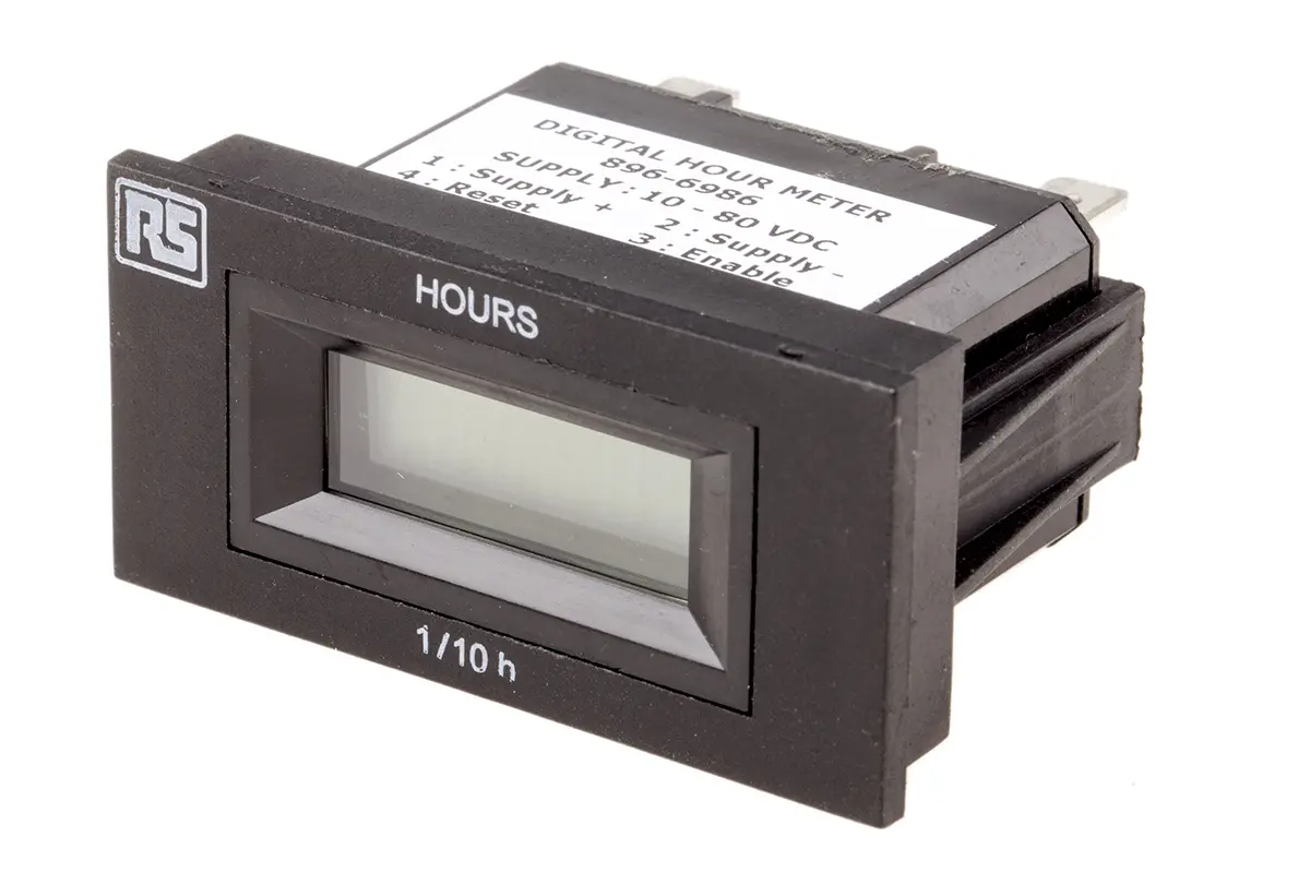 Produktfoto 1 von RS PRO LCD Aufwärts Zähler Remote 6-stellig Stunden 10 → 80 V dc