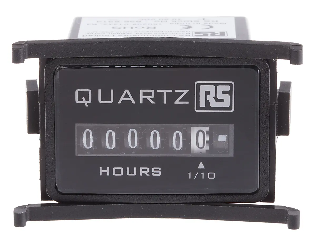 Produktfoto 1 von RS PRO Stundenzähler Aufwärts Zähler Analog Keine Rückstellung 6-stellig 80V dc