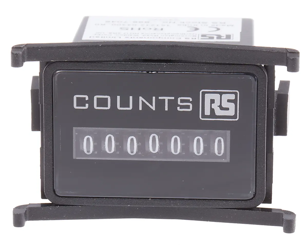 Produktfoto 1 von RS PRO Digital Zähler Keine Rückstellung 7-stellig Impuls max. 10Hz 24 V dc 0 → 9999999