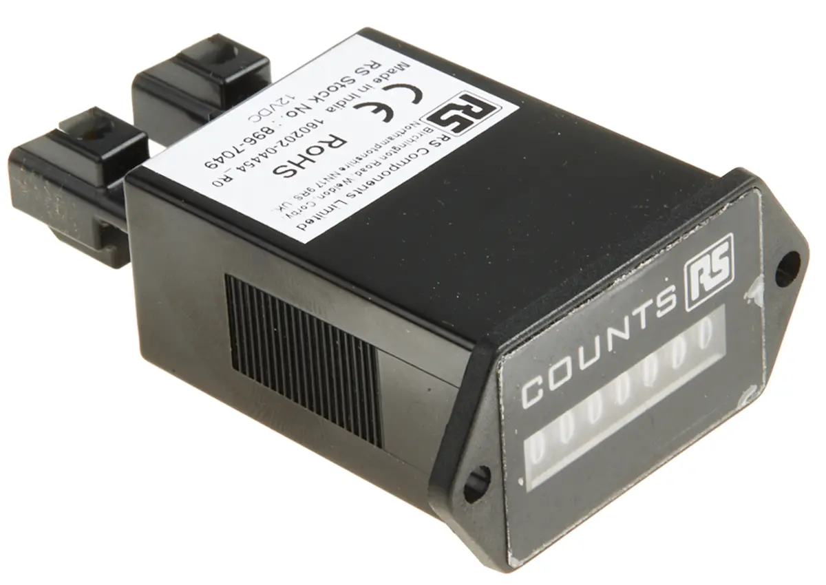 Produktfoto 1 von RS PRO Impulszähler Zähler Digital Keine Rückstellung 7-stellig 12V dc, Impuls, max. 10 Hz