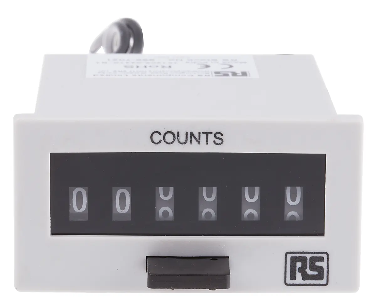 Produktfoto 1 von RS PRO Digital Zähler Manuell 6-stellig Impuls max. 10Hz 12 V dc