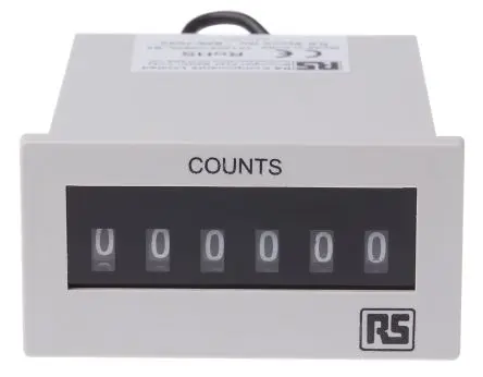 Produktfoto 1 von RS PRO Impulszähler Zähler Digital Keine Rückstellung 6-stellig 24V dc, Impuls, max. 10 Hz