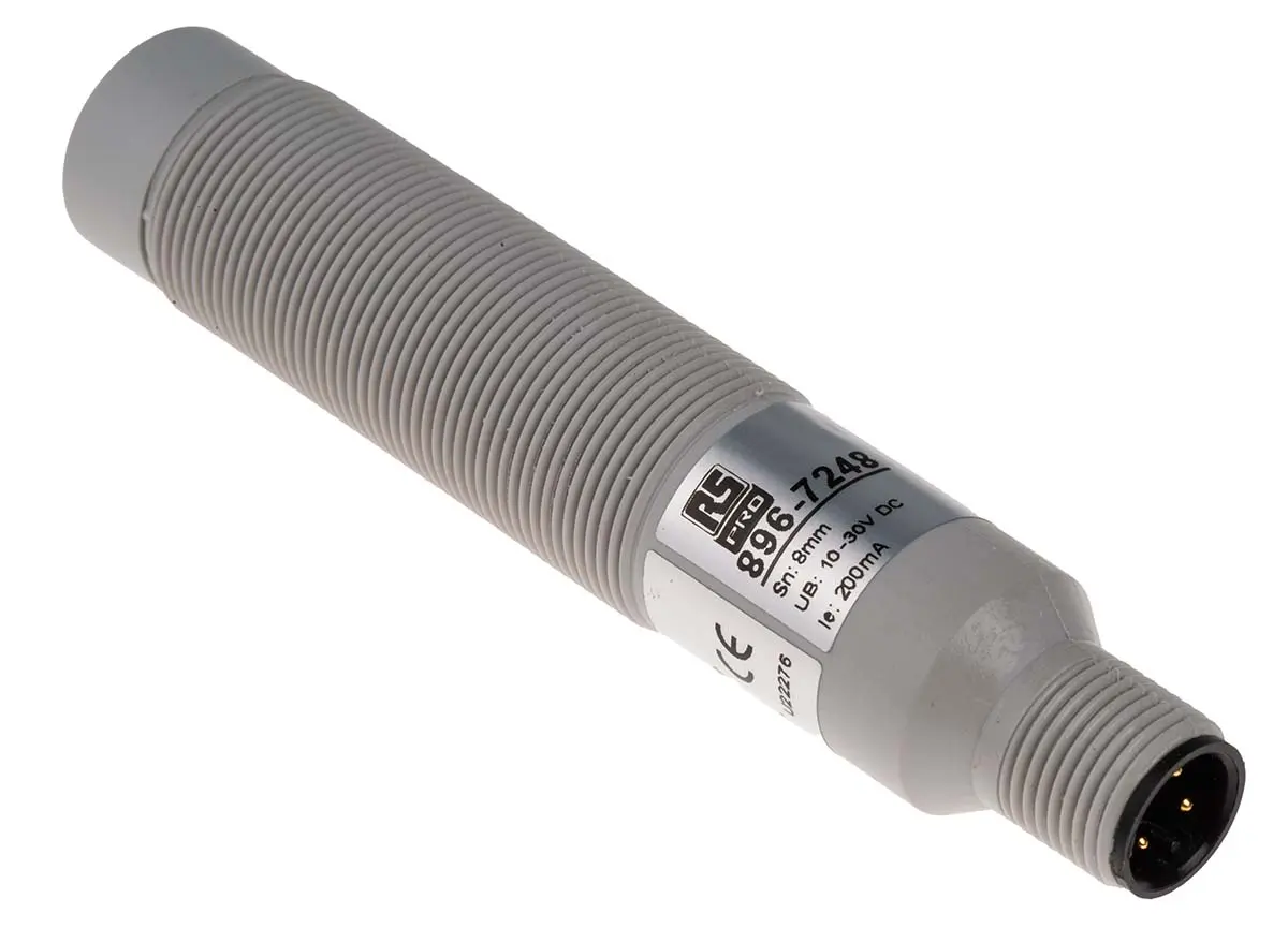 Produktfoto 1 von RS PRO M18 Näherungssensor Kapazitiv, Gewinderohr 8 mm PNP 10 → 30 V dc / 200 mA NO, IP67