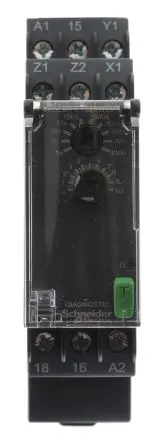 Produktfoto 1 von Schneider Electric Harmony Time Zeitrelais, DIN-Hutschiene 240 V dc 24V ac, 240 V ac, 1 Kont. Multifunktion, 1-poliger