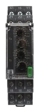 Produktfoto 1 von Schneider Electric Harmony Time Zeitrelais, DIN-Hutschiene 240 V dc 24V ac, 240 V ac, 1 Kont. Multifunktion, 1-poliger