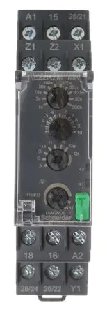 Produktfoto 1 von Schneider Electric Harmony Time Zeitrelais, DIN-Hutschiene 240 V dc 24V ac, 240 V ac, 2 Kont. Multifunktion, 2-poliger