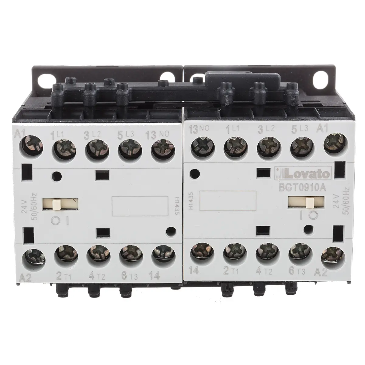 Produktfoto 1 von Lovato BG Wendeschütz 24 V ac-Spule, 3-polig, 600V ac / 9 A 24 V ac 4 kW 3 Schließer/1 Schließer Umkehrend