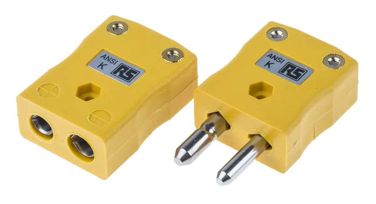 Produktfoto 1 von RS PRO Standardgröße Thermoelement-Steckverbinder Stecker und Buchse für Thermoelement Typ K
