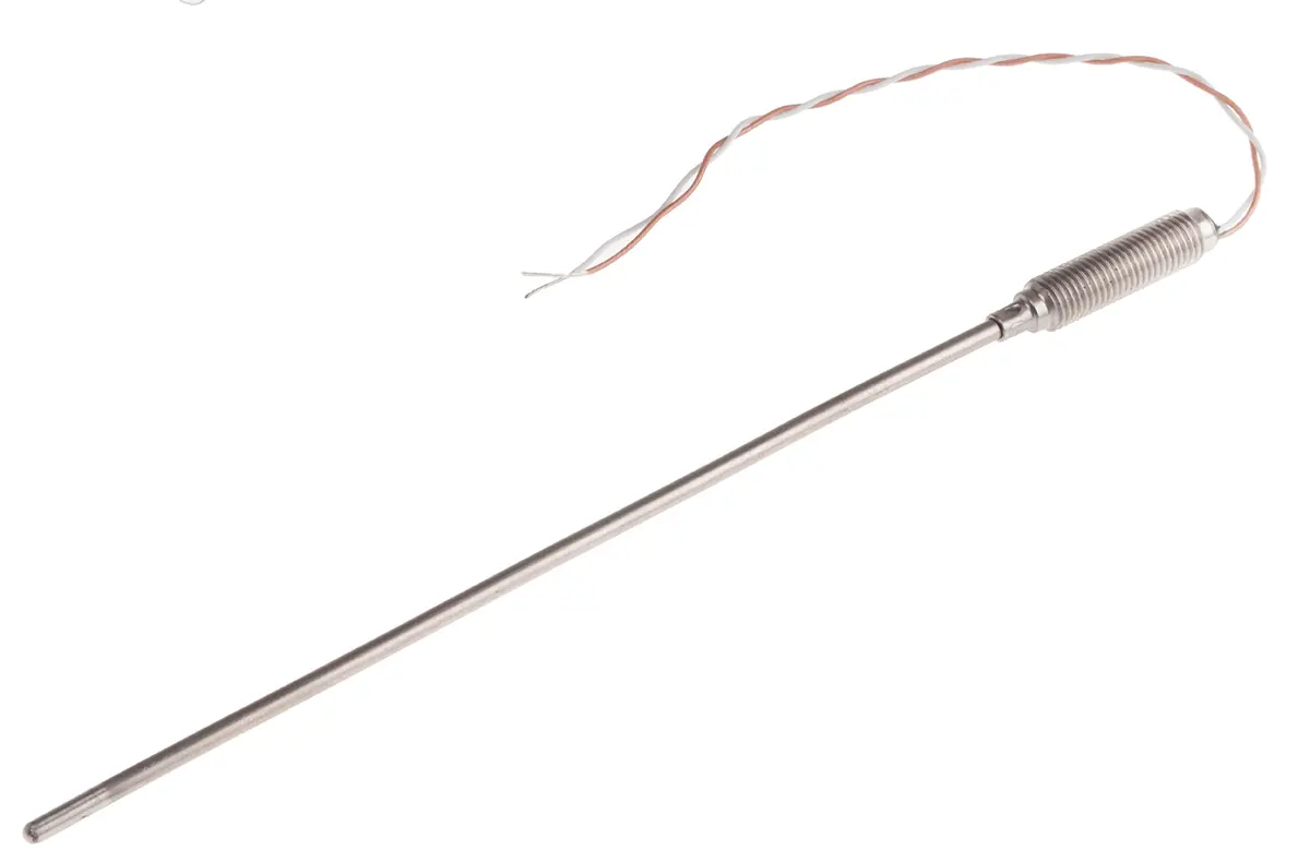 Produktfoto 1 von RS PRO Edelstahl Mineralisoliertes Thermoelement Typ T, Ø 3mm x 150mm → +400°C