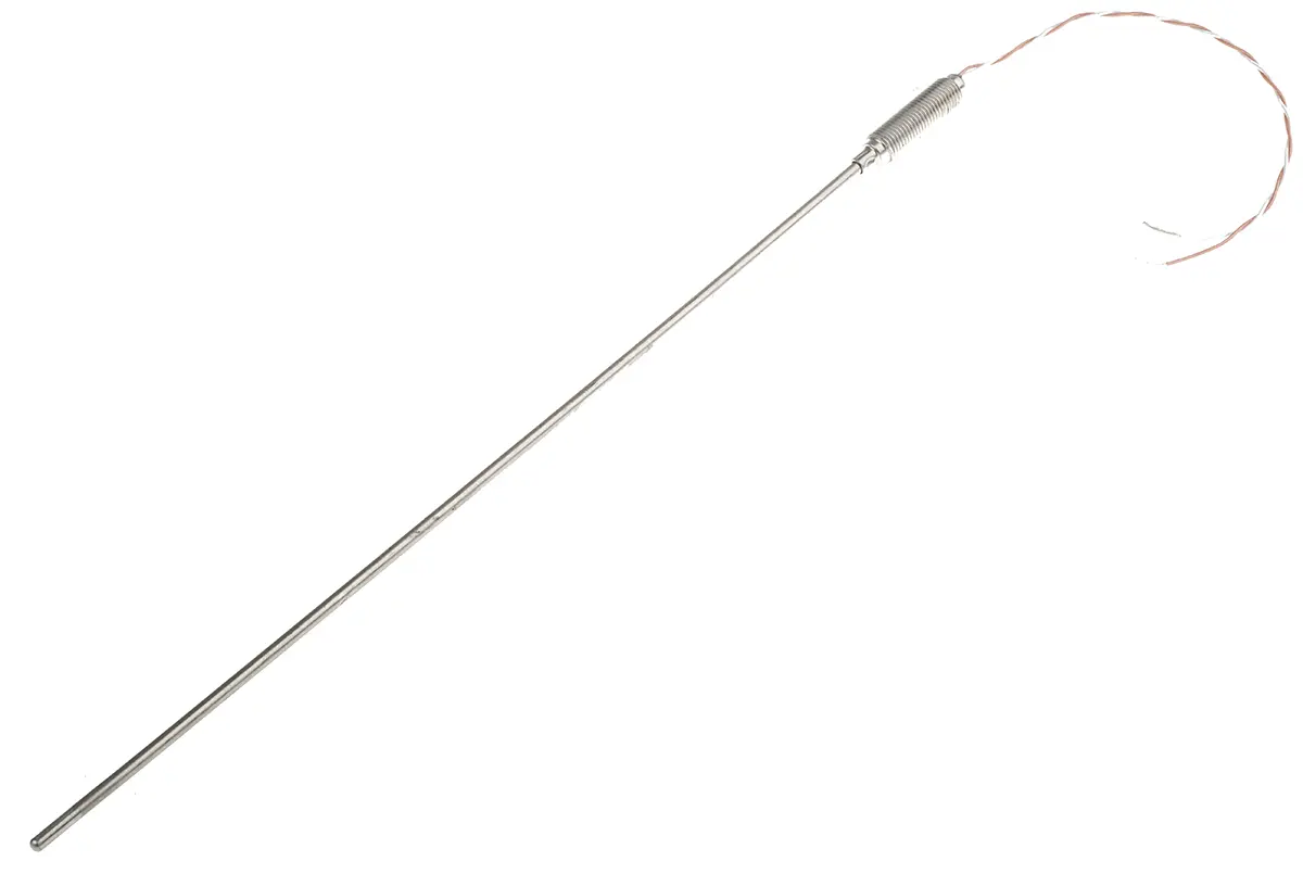 Produktfoto 1 von RS PRO Edelstahl Mineralisoliertes Thermoelement Typ T, Ø 3mm x 250mm → +400°C