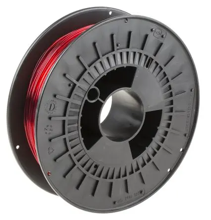Produktfoto 1 von RS PRO PET-G 3D-Drucker Filament zur Verwendung mit Gängige Desktop-3D-Drucker, Lichtdurchlässig Rot, 1.75 mm, Fused