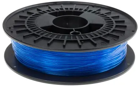 Produktfoto 1 von RS PRO PET-G 3D-Drucker Filament zur Verwendung mit Gängige Desktop-3D-Drucker, Lichtdurchlässig Blau, 1.75 mm, Fused