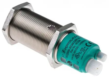 Produktfoto 1 von Pepperl + Fuchs M30 Ultraschall-Näherungssensor, Gewinderohr 2000 mm / 200mA IO-Link, IP67 30 V dc