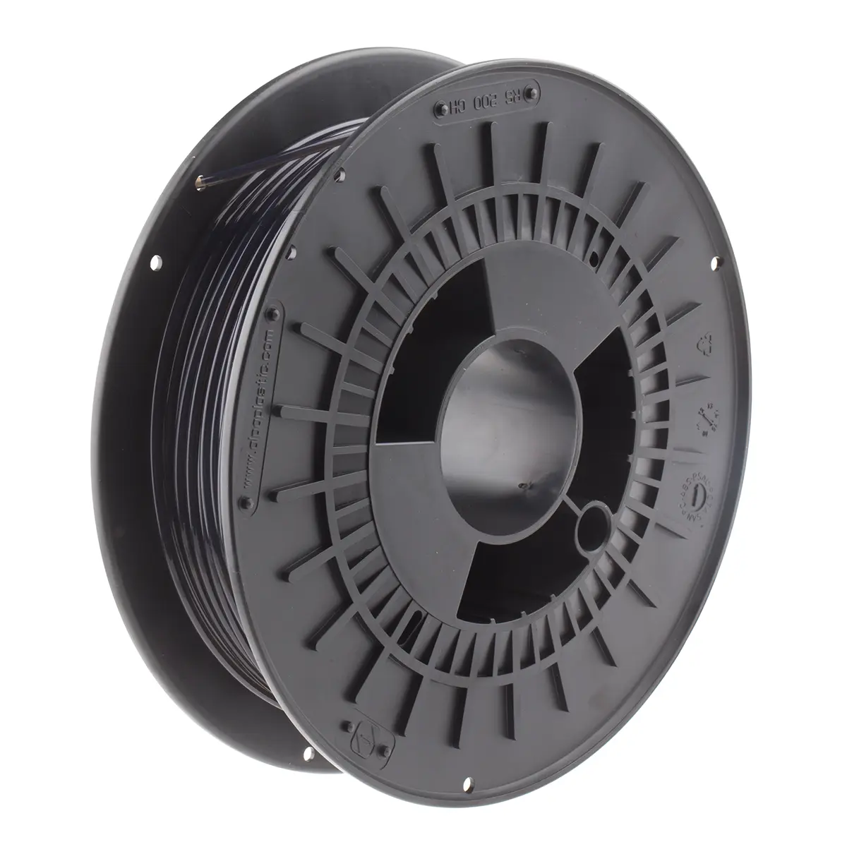 Produktfoto 1 von RS PRO Polyethylenterephthalat Glykol 3D-Drucker Filament zur Verwendung mit Gängige Desktop-3D-Drucker, Schwarz, Klar,