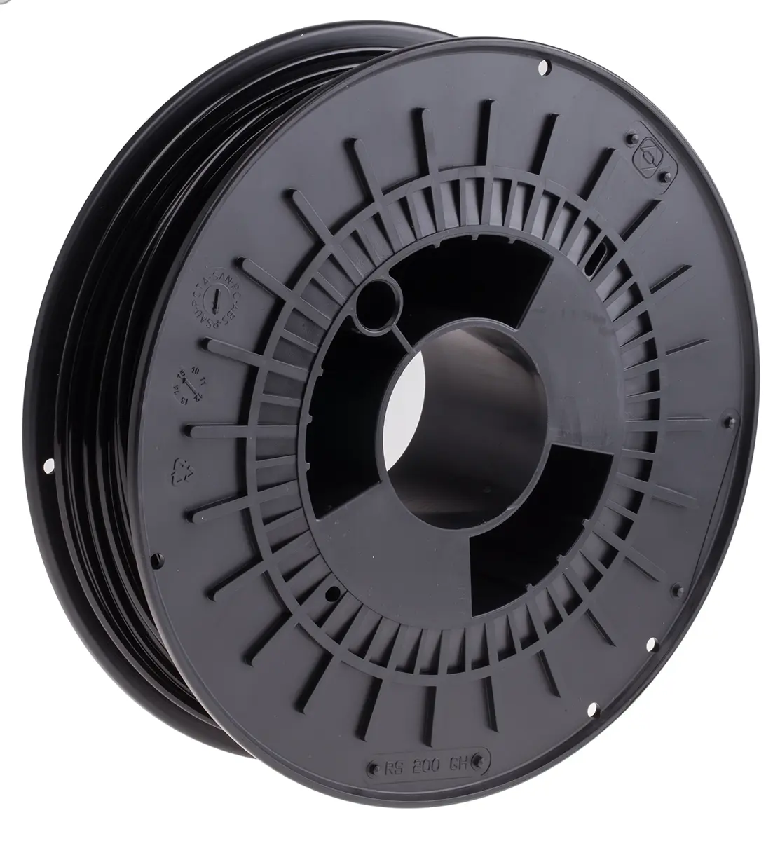 Produktfoto 1 von RS PRO Polyethylenterephthalat Glykol 3D-Drucker Filament zur Verwendung mit Gängige Desktop-3D-Drucker, Schwarz, 2.85