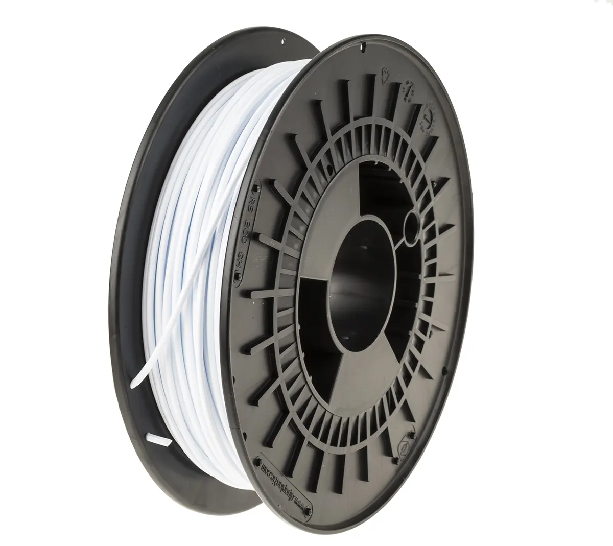 Produktfoto 1 von RS PRO Polyethylenterephthalat Glykol 3D-Drucker Filament zur Verwendung mit Gängige Desktop-3D-Drucker, Weiß, 2.85 mm,