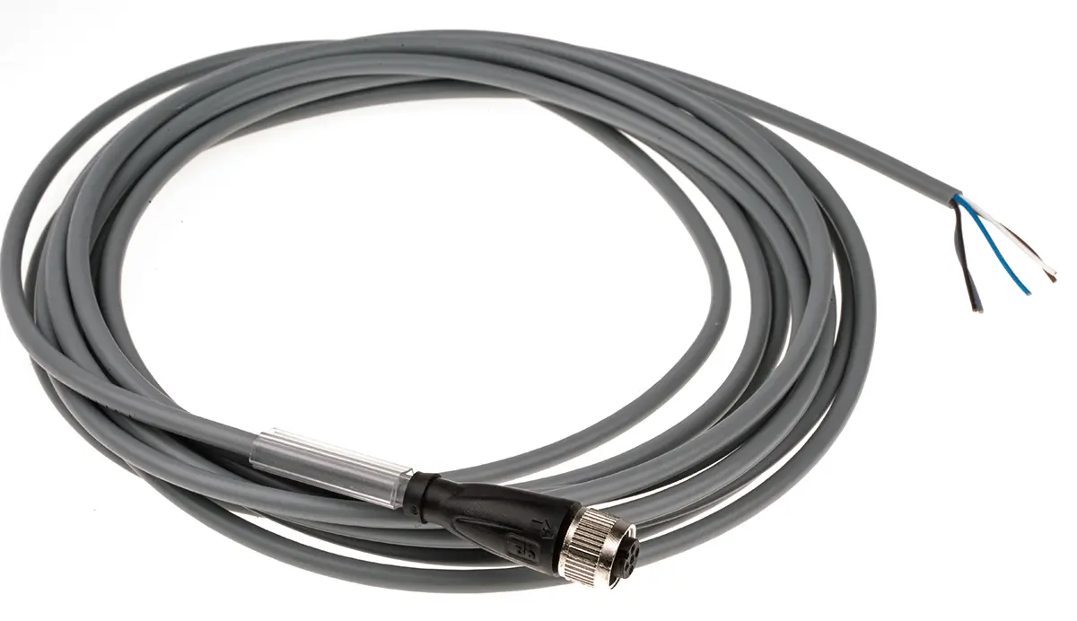 Produktfoto 1 von Pepperl + Fuchs V15-G-5M-PVC, 5-polig Sensor-Betätigungselementkabel, Gerade Buchse 5 / Nicht abgeschlossen, Länge 5 m