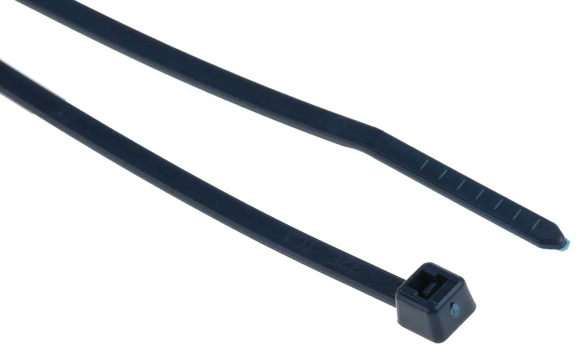 Produktfoto 1 von HellermannTyton MCT Polypropylen, Metall-detektierbar Kabelbinder Nicht lösbar Blau 2.5mm x 100 mm