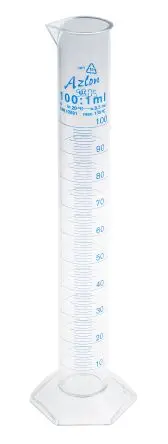 Produktfoto 1 von RS PRO Polymethylpenten Messzylinder, 100ml, L. 250 mm