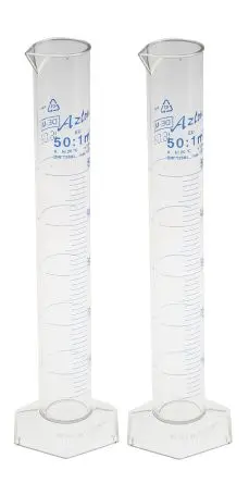 Produktfoto 1 von RS PRO Polymethylpenten Messzylinder, 50ml, L. 200 mm