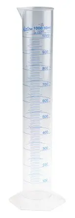 Produktfoto 1 von RS PRO Polymethylpenten Messzylinder, 1L, L. 440 mm