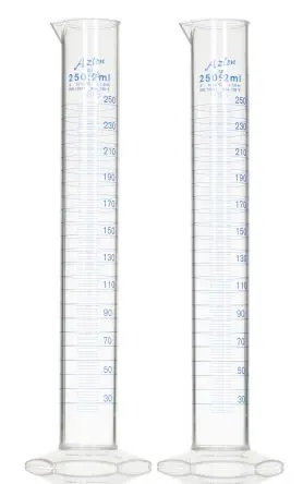 Produktfoto 1 von RS PRO Polymethylpenten Messzylinder, 250ml, L. 315 mm