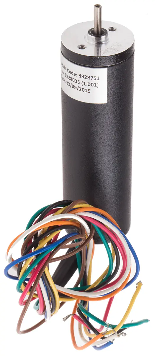 Produktfoto 1 von RS PRO Bürstenlos Gleichstrommotor bis 0.05 Nm, 24 V, 3500 rpm, Wellen-Ø 6.2 mm, 22 mm x 80.7 mm x 8.7 mm