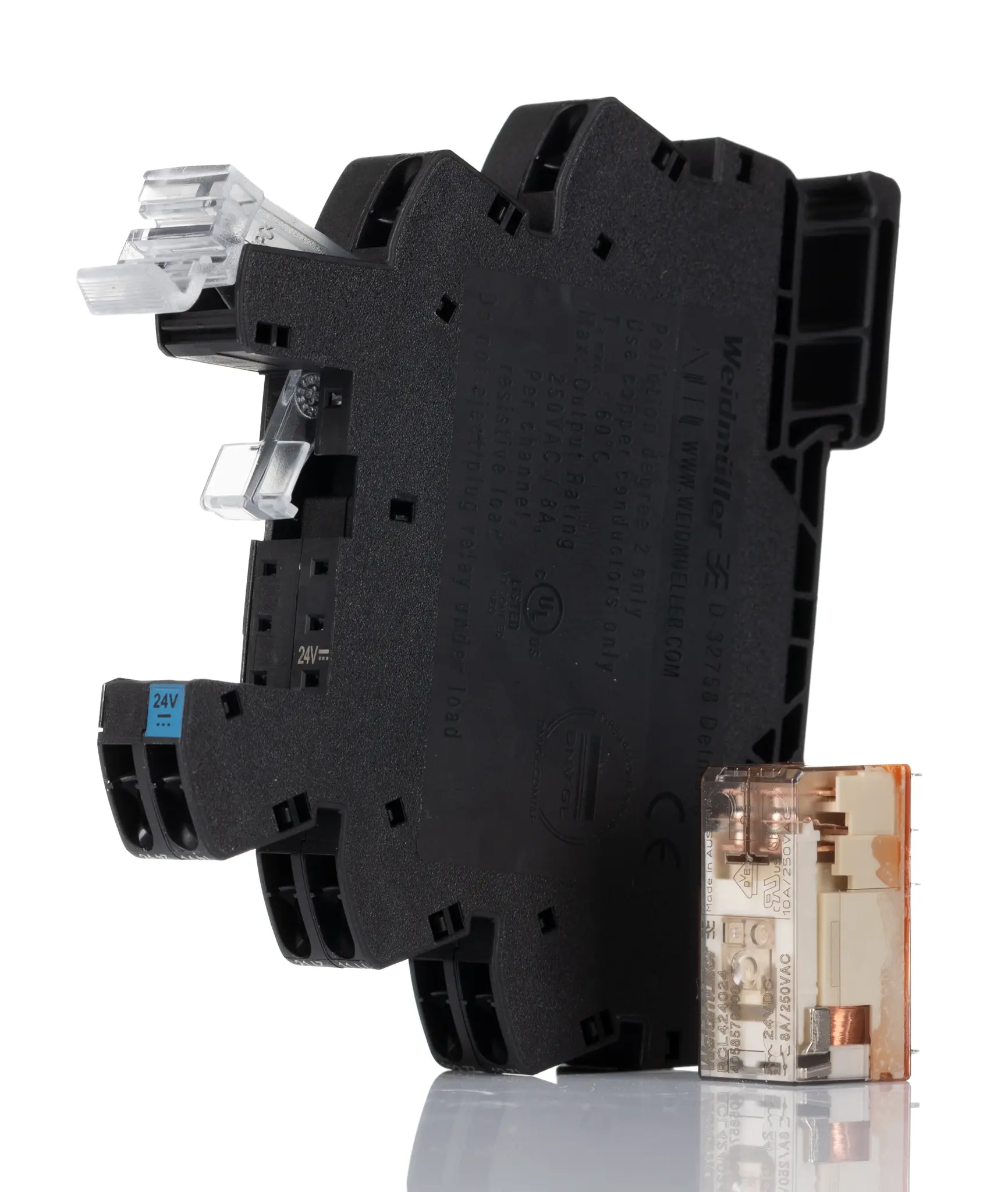 Produktfoto 1 von Weidmuller TRZ Interface Relais, 24V ac/dc / 230V ac/dc 24V, 2-poliger Wechsler DIN-Schienen 250V ac/dc