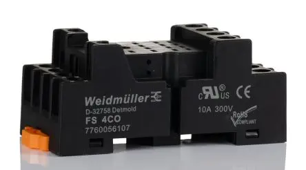 Produktfoto 1 von Weidmüller Relaissockel, 4 -Kontakt, Panel, 250V ac