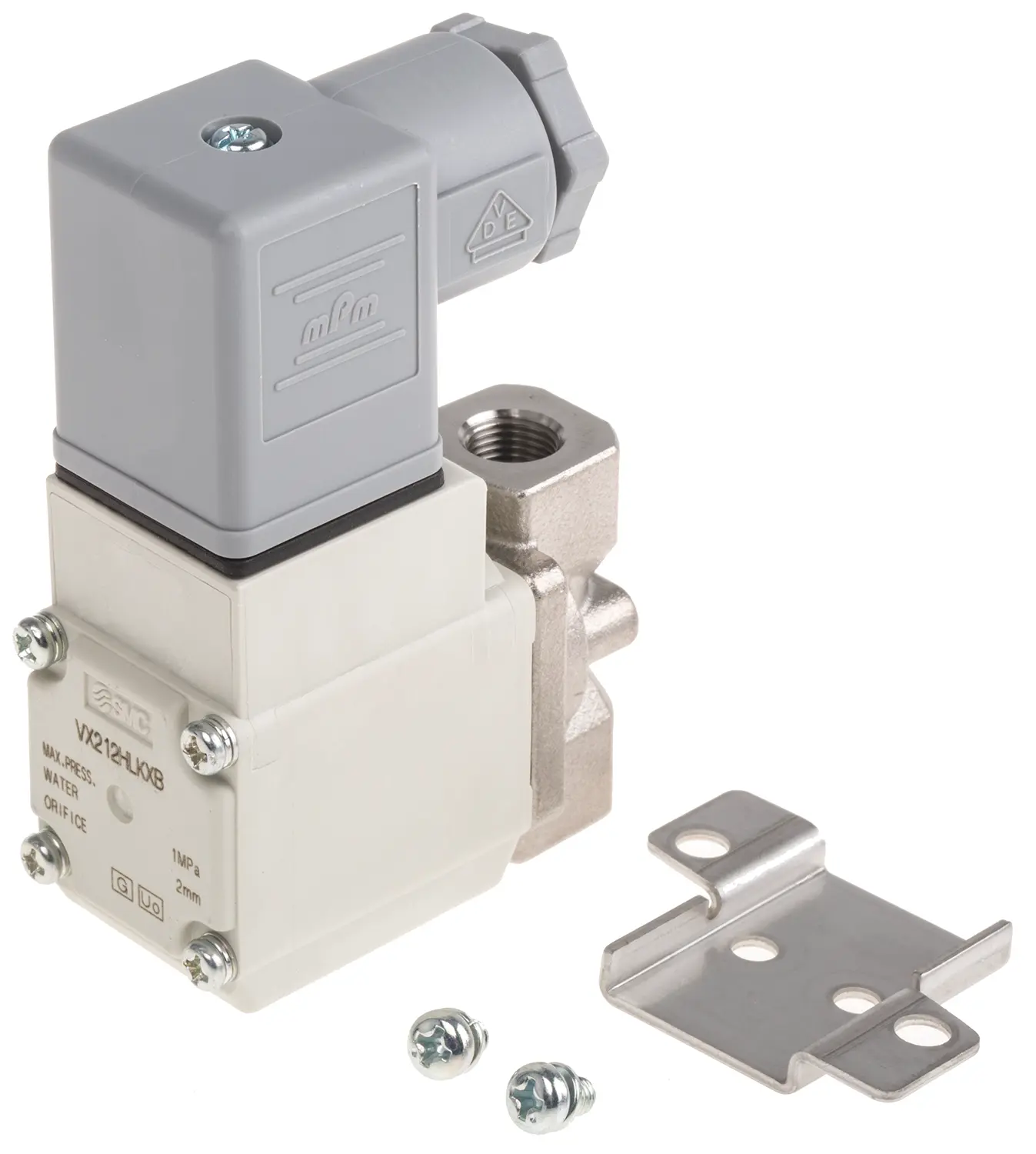 Produktfoto 1 von SMC VX21 Pneumatik-Magnetventil 2/2 G1/8, Magnet/Feder-betätigt 230V ac