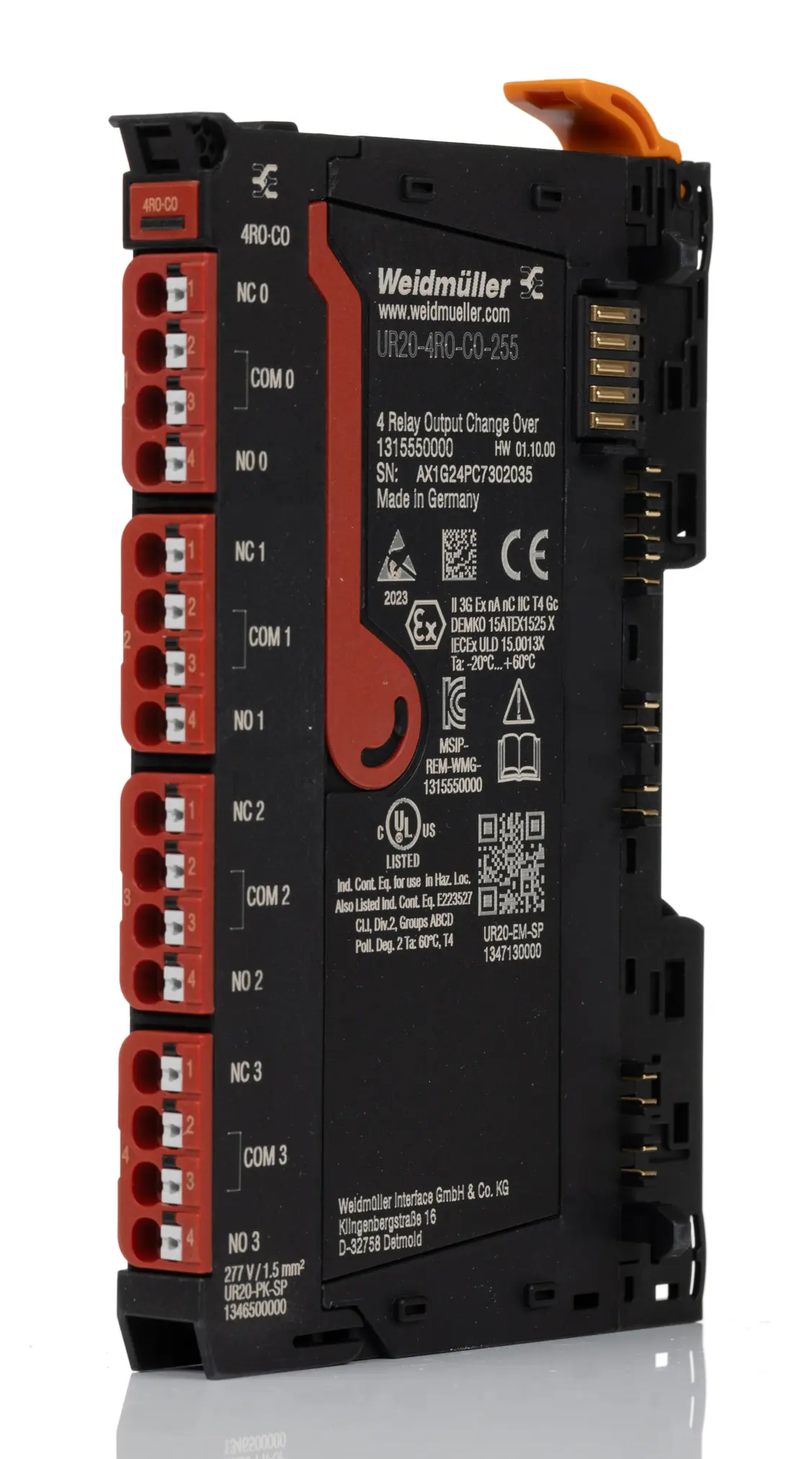 Produktfoto 1 von Weidmuller AIO Remote I/O-Modul Digital Eingang  Digital Ausgang 24 V dc 6 (pro Kanal) A, 24 (pro Modul) A