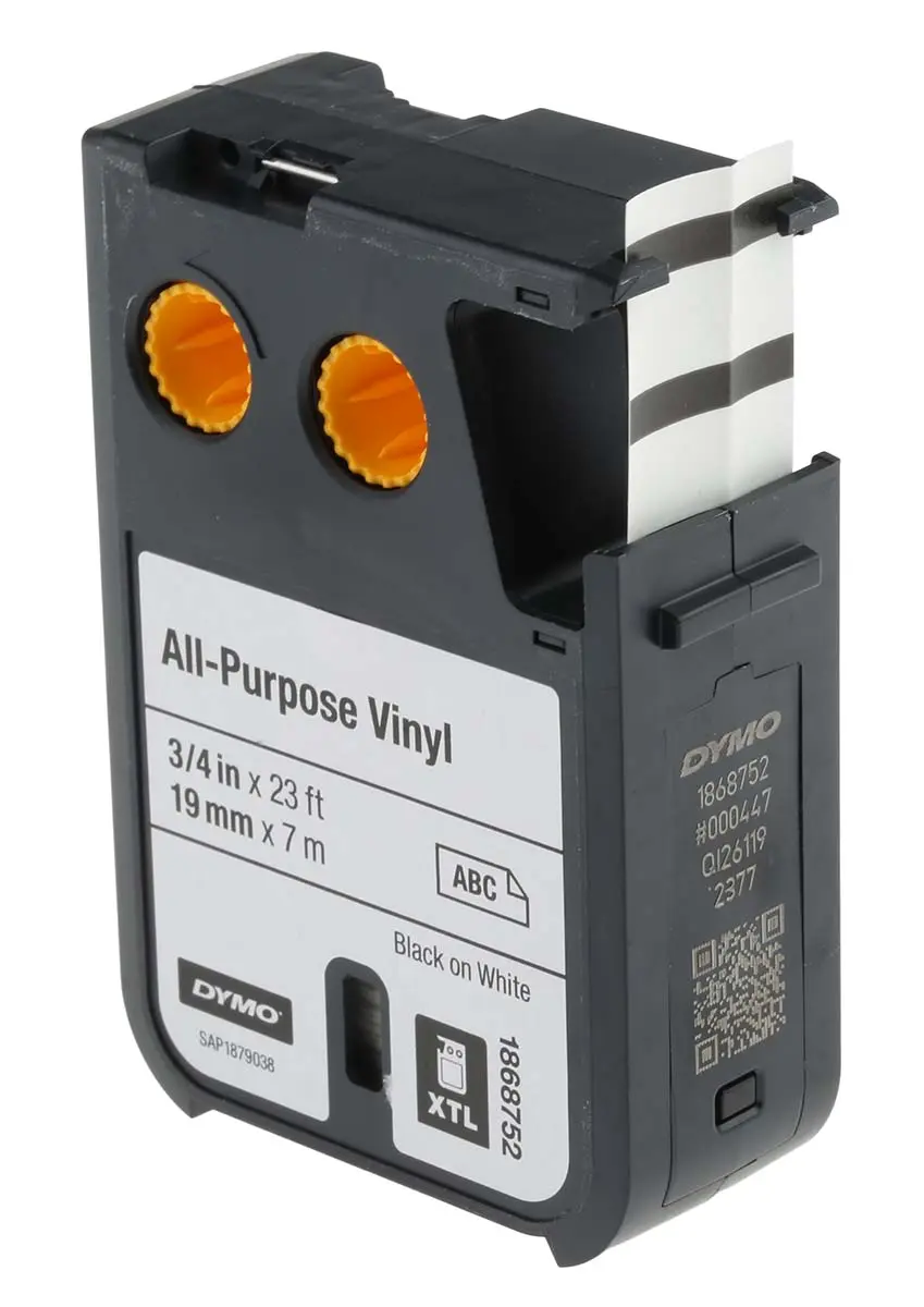 DYMO Rhino Beschriftungsband Schwarz für XTL 300, XTL 500 auf Weiß