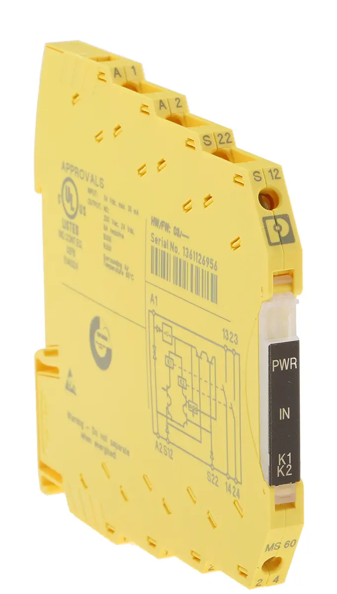 Produktfoto 1 von Phoenix Contact PSR-MS60-2NO-24DC-SC Sicherheitsrelais, 24V dc, 2-Kanal, 2 Sicherheitskontakte Not-Aus, 2