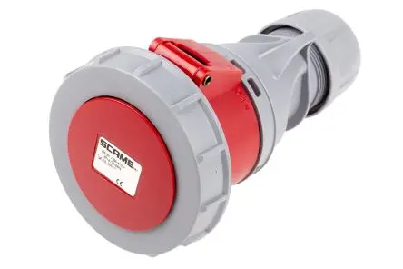 Produktfoto 1 von Scame Optima Seven Leistungssteckverbinder Rot, 415V 6P+PE / 32A, Kabel IP66, IP67