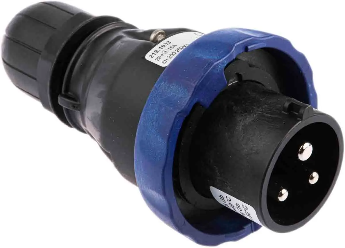 Produktfoto 1 von Scame OPTIMA-EX(GD) Netzstecker Blau 2P+PE, 200V, 250 V, Kabel Gerade IP66, IECEx/ATEX 16A