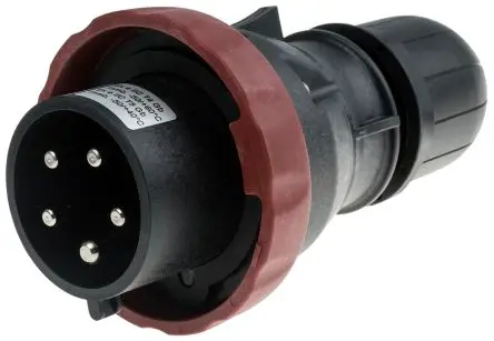 Produktfoto 1 von Scame OPTIMA-EX(GD) Netzstecker Rot 3P+N+PE, 346V, 415 V, Kabel Gerade IP66, IECEx/ATEX 32A