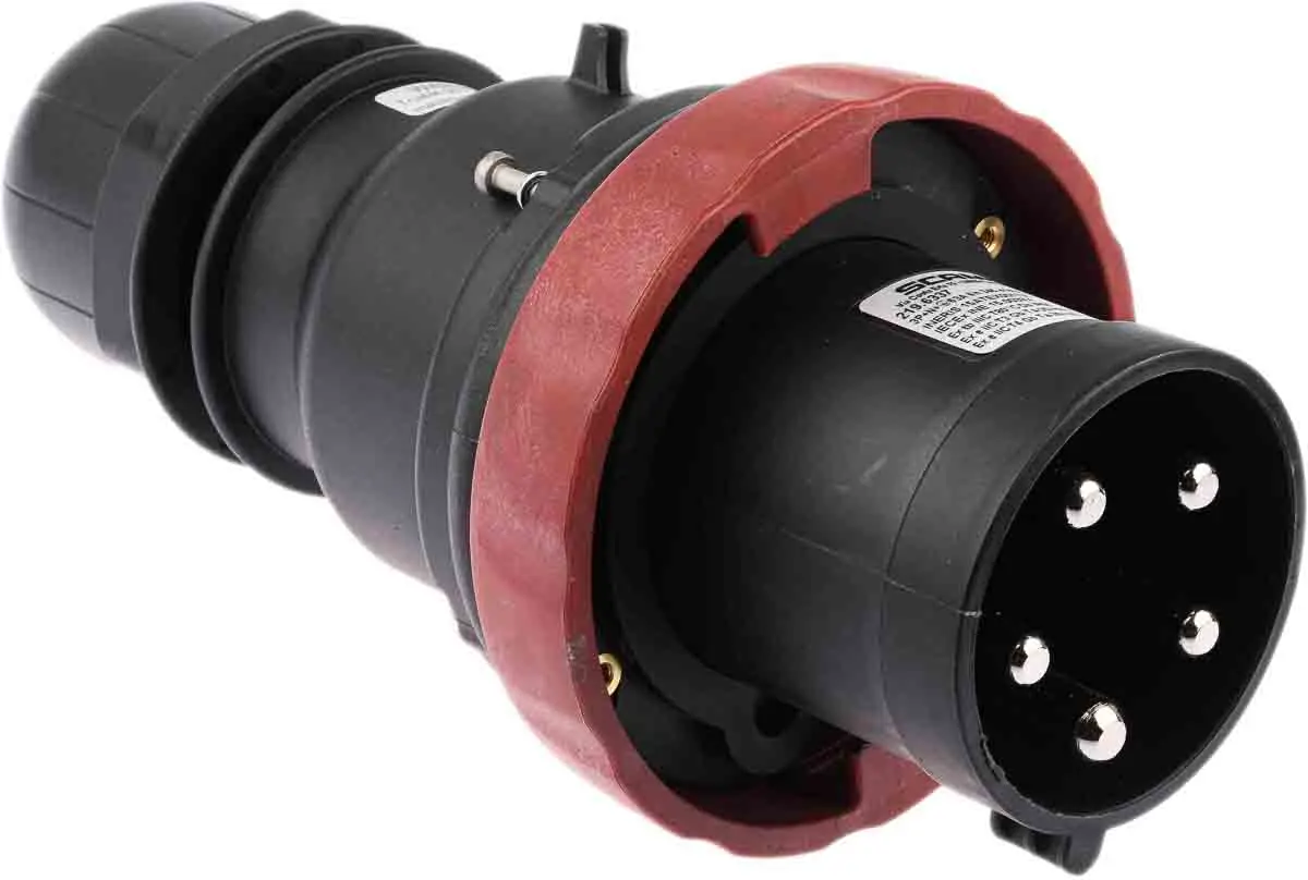 Produktfoto 1 von Scame OPTIMA-EX(GD) Netzstecker Rot 3P+N+PE, 346V, 415 V, Kabel Gerade IP66, IECEx/ATEX 63A