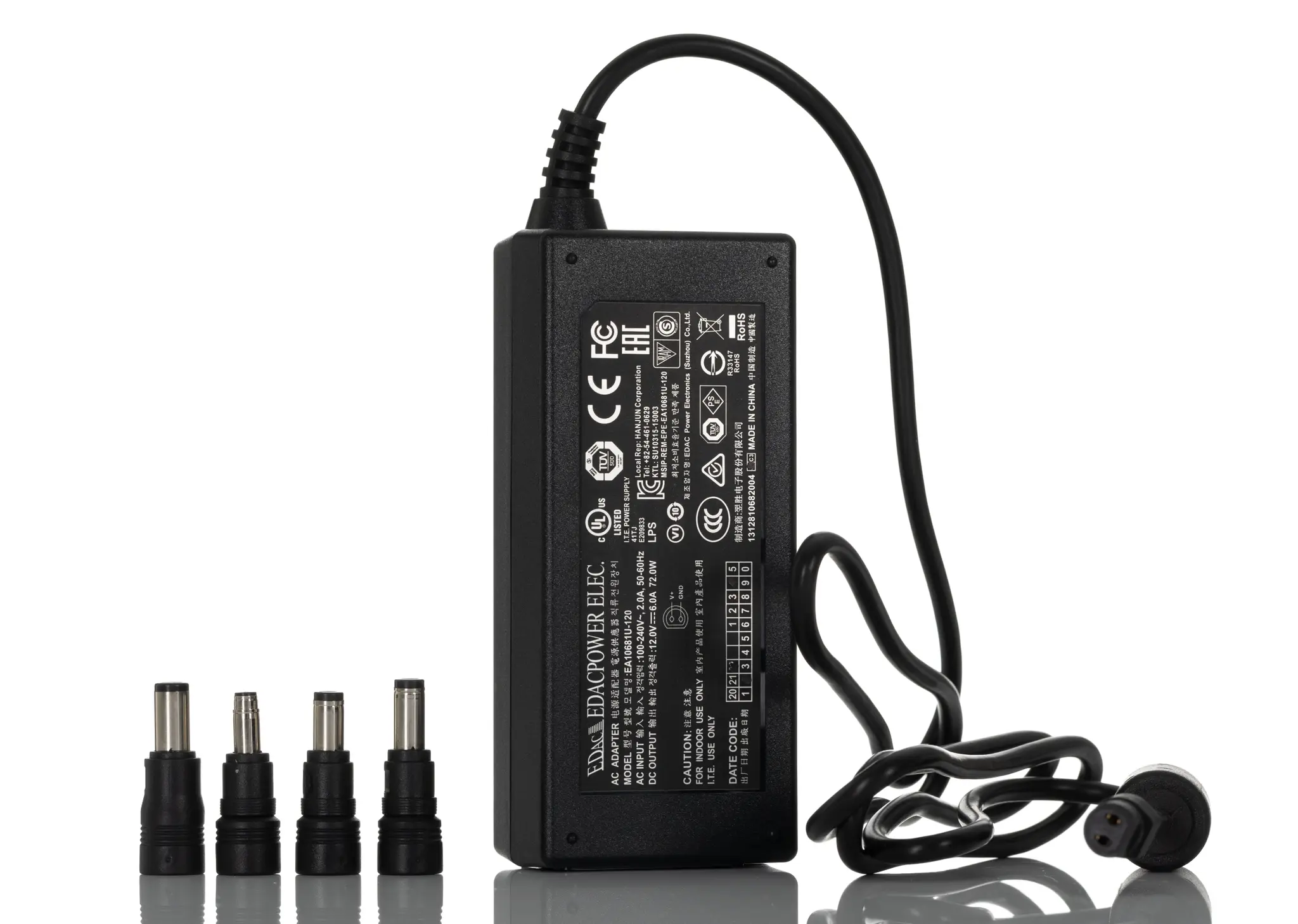 Produktfoto 1 von RS PRO Steckernetzteil 72W, 85 → 264V ac, 12V dc / 6A, C14 Anschluss