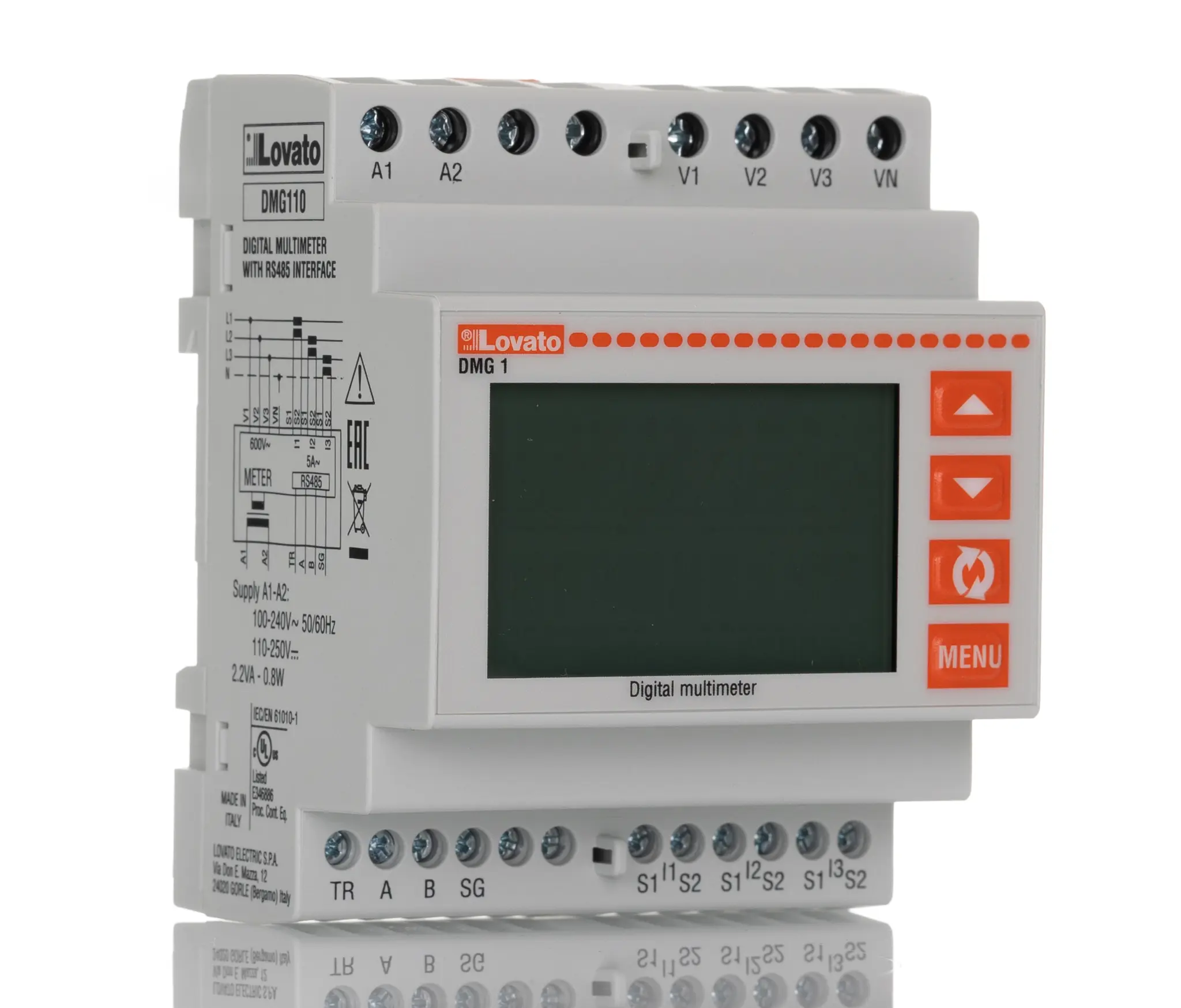 Produktfoto 1 von Lovato DMG Digitales Multifunktionsmessgerät LCD 72 mm Elektronik / 3-phasig