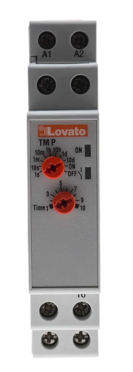 Produktfoto 1 von Lovato TMP Zeitrelais, DIN-Hutschiene 24 to 48 V dc 24V ac, 240 V ac, 0.1 s to 10 Days, 2 Kont. 1, 1-poliger Umschalter