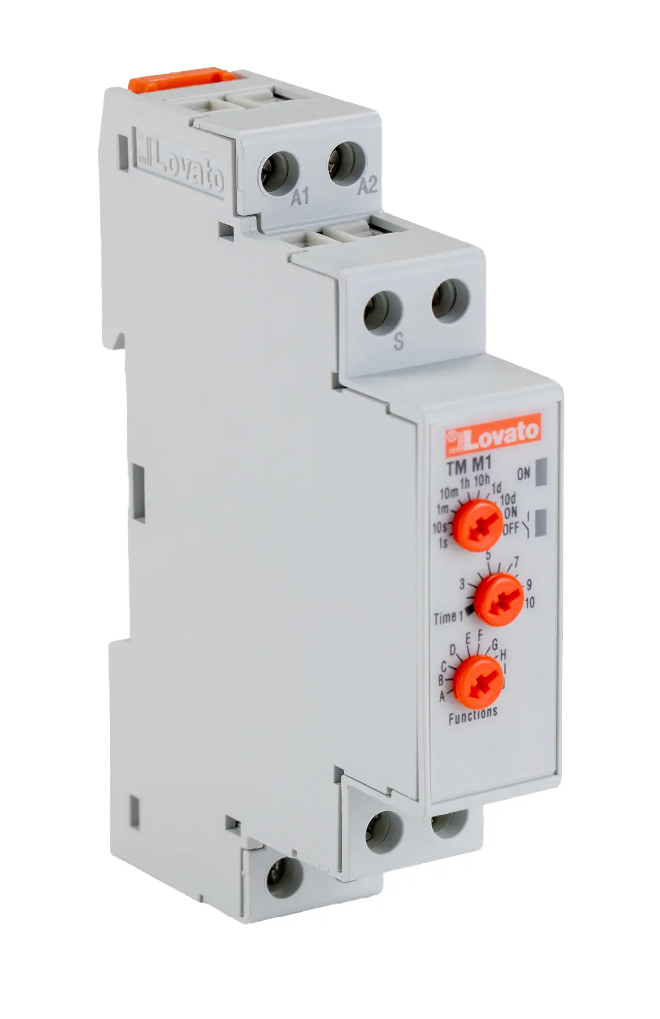 Produktfoto 1 von Lovato TMM 1 Zeitrelais, DIN-Hutschiene 12 to 240 V dc 12V ac, 240 V ac, 0.1 s to 10 Days, 2 Kont. Multifunktion,