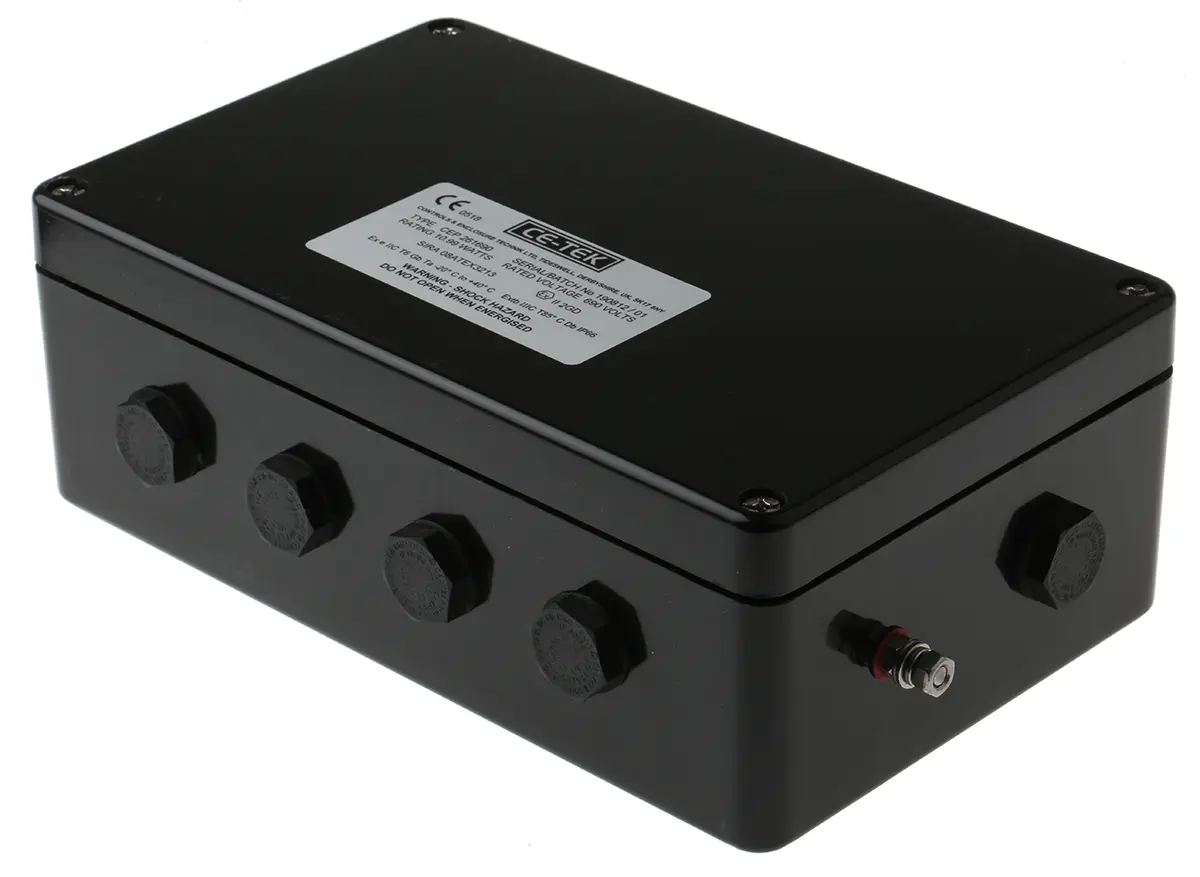 Produktfoto 1 von CE-TEK CEP-PA GF Polyester Abzweigdose Schwarz IP66 ATEX