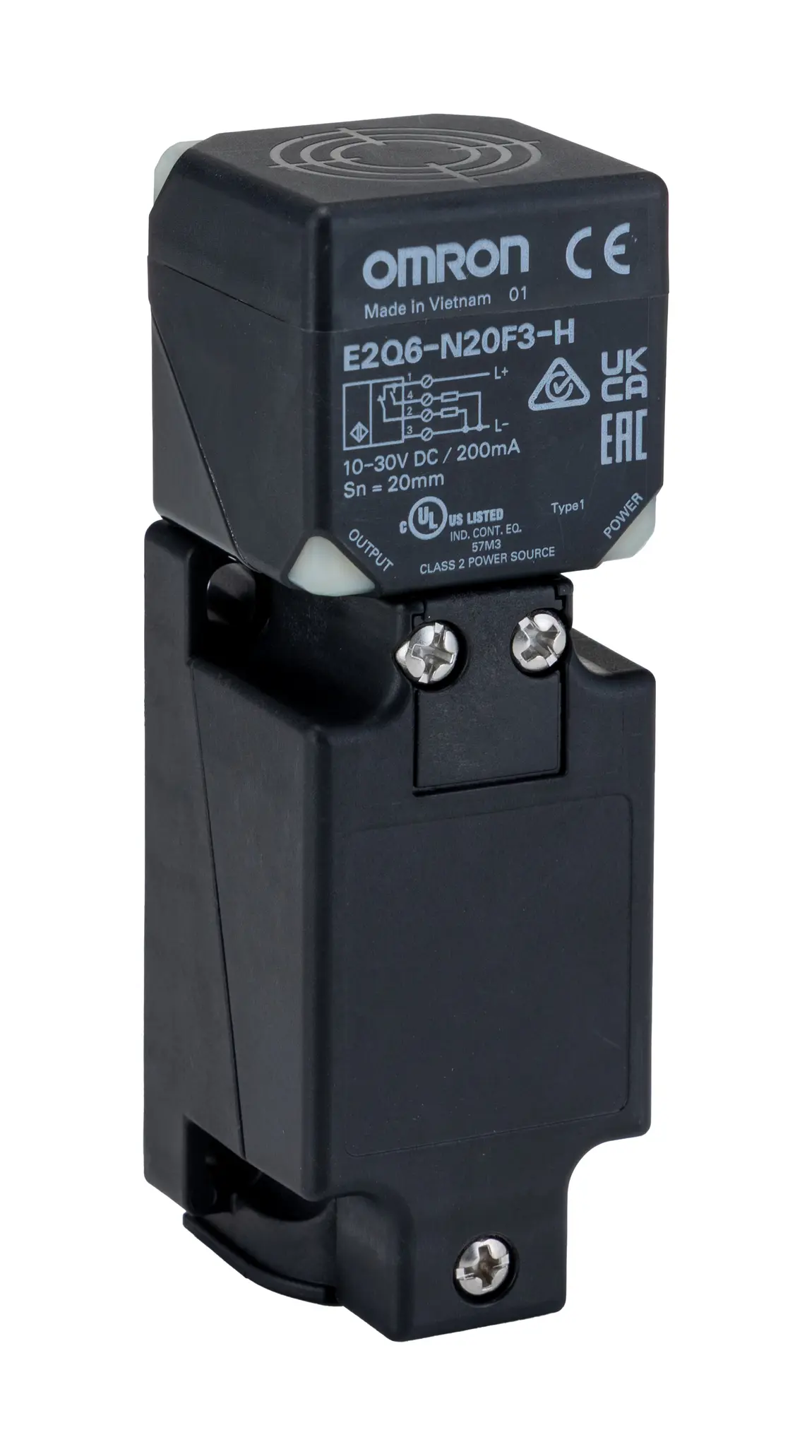 Produktfoto 1 von Omron E2Q6 M20 Induktiver Näherungssensor, Kubisch PnP / 200mA 30 mm, IP67 1000 V ac 30 V dc