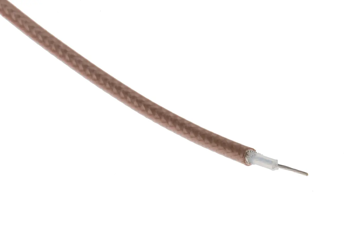 Produktfoto 1 von RS PRO Koaxialkabel, 50 Ω, 100 m, Braun